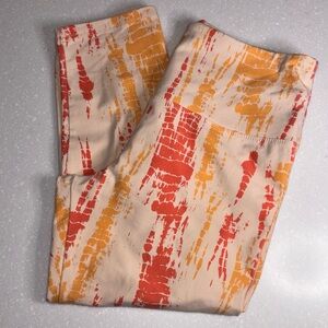 Suavé Tie Dye Capri Leggings Medium Revolutionary Tummy Control Boho Sunset